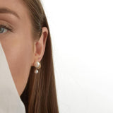 Cosmo Saturn 18K Gold Ohrringe w. Perle