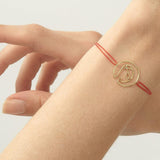 Cosmo Space Friend Cord 18K Gold Plated Bracelet w. Zirconia