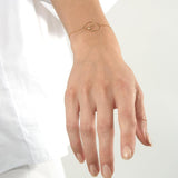 Cosmo Voyager Chain 18K Gold Plated Bracelet w. Zirconia