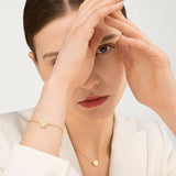 Freunde Happy Chain 18k Gold plattiert oder Silberarmband