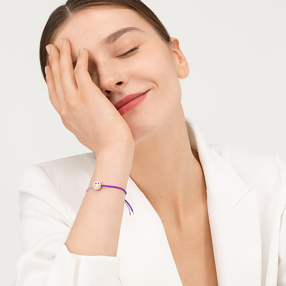 Freunde drehen mich über Lilac & Purple 18K Gold Platted Armband