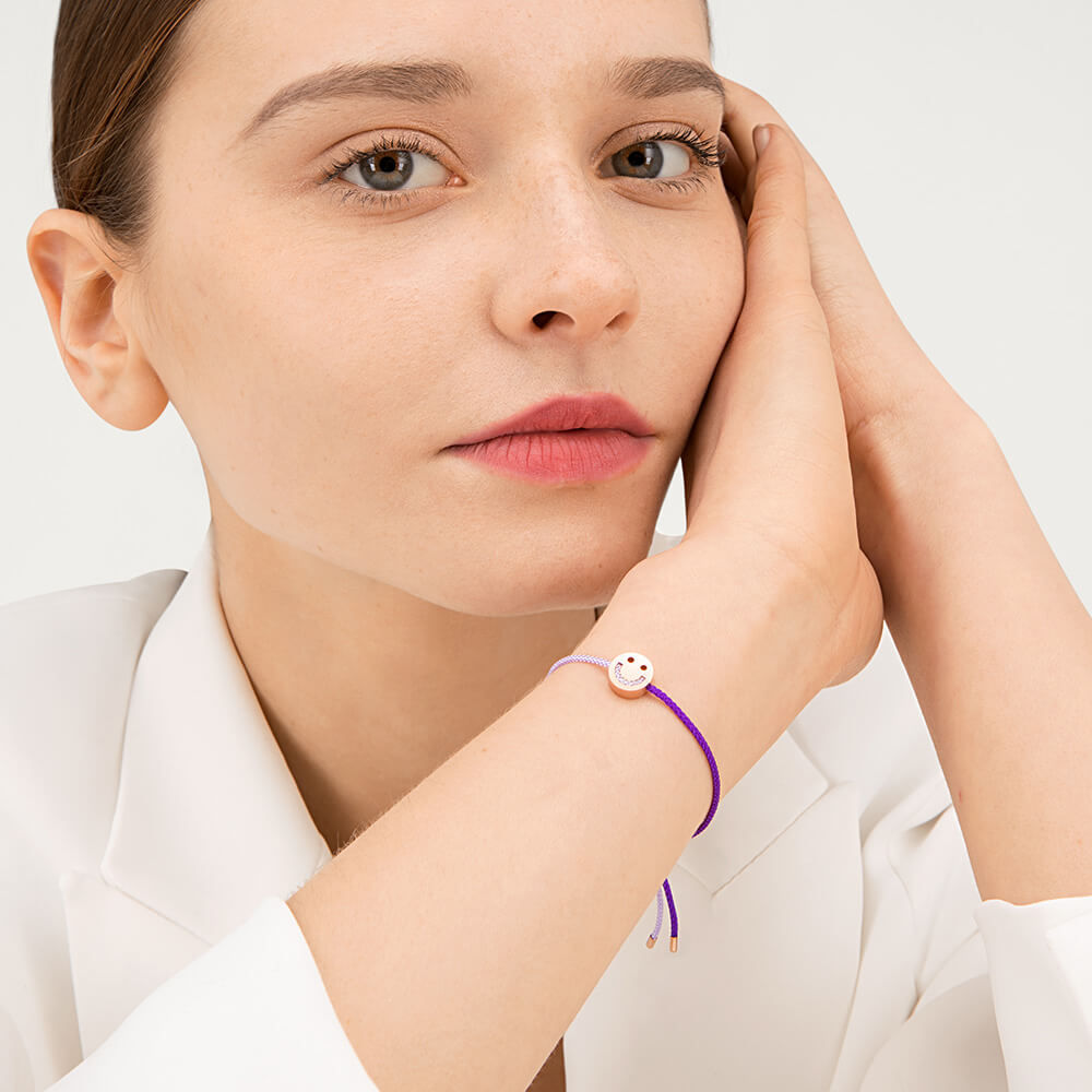 Freunde drehen mich über Lilac & Purple 18K Gold Platted Armband