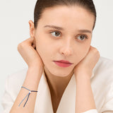 Freunde drehen mich über Navy & Dusky Blue Blue 18K Gold Plated Armband