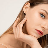 Modern Words Fine Heart 18K Gold Earring w. Diamond