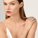 Modern Words Fine Moonlight Choker 18K Gold Necklace w. Diamond