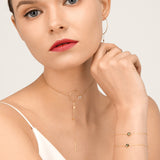 Modern Words Fine Crush Choker 18K Guld Halskæde m. Diamant