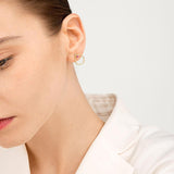 Orbit Infinity Dot Gold Plated Hoops