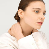 Orbit Infinity Dot Gold Plated Hoops