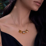 Icon Motion 18K Forgyldt Halskæde m. Topas