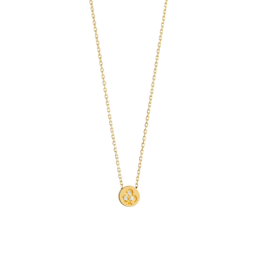 Modern Words Fine Clubs 18K Guld Halskæde m. Diamant