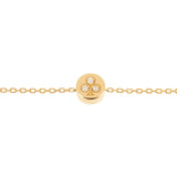 Modern Words Fine Clubs 18K Gold Bracelet w. Diamond