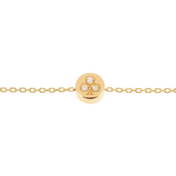 Modern Words Fine Clubs 18K Gold Bracelet w. Diamond
