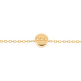 Modern Words Fine Dot Dot Dot 18K Gold Bracelet w. Diamond