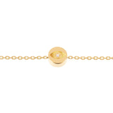 Modern Words Fine Iris 18K Gold Bracelet w. Diamond