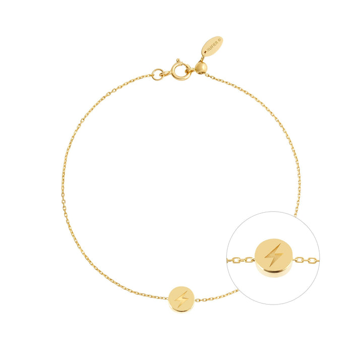 Modern Words Fine Lightning 18K Guld Armbånd