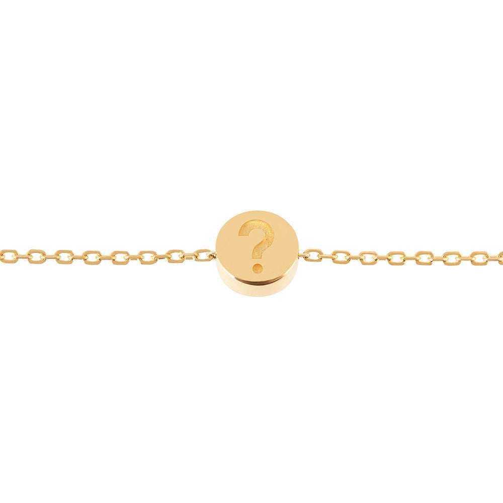 Modern Words Fine Question 18K Gold Bracelet