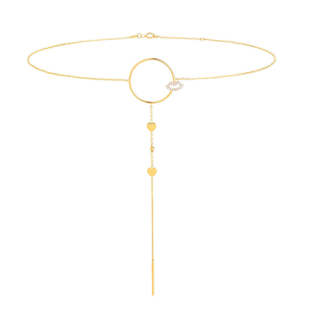 Modern Words Fine Crush Choker 18K Guld Halskæde m. Diamant