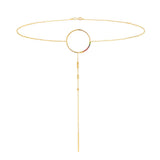 Modern Words Fine Rainbow Choker 18K Gold Necklace w. Diamond, Sapphire, Ruby, Tsavorite & Garnet