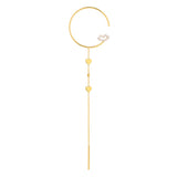 Modern Words Fine Crush Drop 18K Gold Hoop w. Diamond