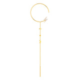 Modern Words Fine Lightning Drop 18K Guld Hoop m. Diamant