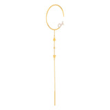 Modern Words Fine Melody Drop 18K Guld Hoop m. Diamant