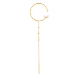 Modern Words Fine Moonlight Drop 18K Guld Ørering m. Diamant