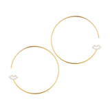 Modern Words Fine Crush 18K Gold Hoops w. Diamond