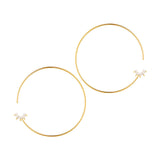 Modern Words Fine Moonlight 18K Guld Hoops m. Diamant