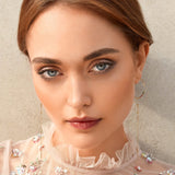 Modern Words Fine Lightning Drop 18K Guld Hoop m. Diamant