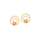 Modern Words Crush 18K Gold Plated Studs