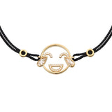 MOYEN LOL Cord 18K Gold Bracelet w. Diamond & Topaz