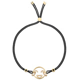 MOYEN LOL Cord 18K Gold Bracelet w. Diamond & Topaz