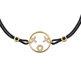 MOYEN XOXO Cord 18K Gold Bracelet w. Diamond
