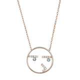 MOYEN Curious 18K Rosegold Necklace w. Topaz & Diamond
