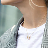 MOYEN Fierce 18K Guld Halskæde m. Diamant & Turmalin