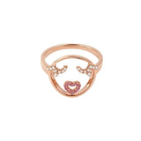 MOYEN Flutter Eyes 18K Rosegold Ring w. Sapphire & Diamond