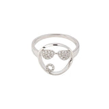 MOYEN Shades 18K Whitegold Ring w. Quartz & Diamond