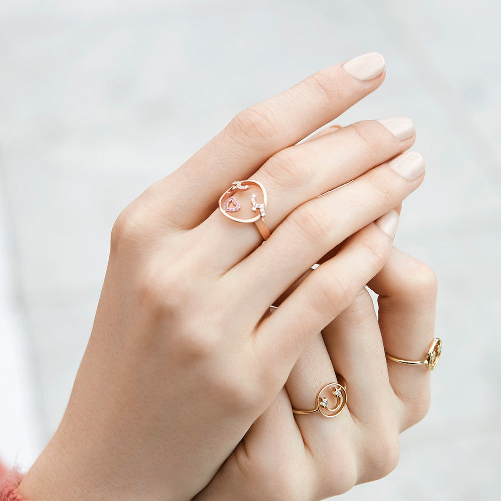 PETIT Belle 14K Whitegold Ring w. Diamond