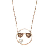 MOYEN Shades 18K Rosegold Necklace w. Quartz & Diamond