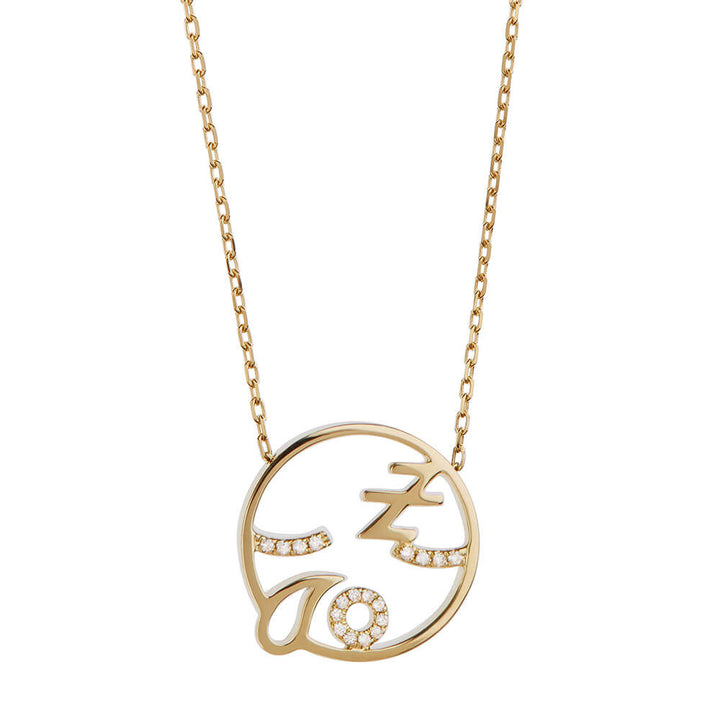 MOYEN Sleepy 18K Gold Necklace w. Diamond