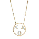 MOYEN XOXO 18K Gold Necklace w. Diamond