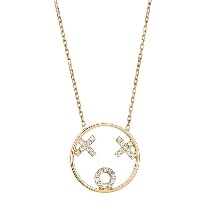 MOYEN XOXO 18K Gold Necklace w. Diamond