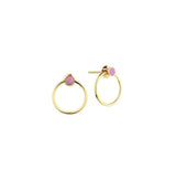 Orbit Infinity Dot Gold Plated Hoops