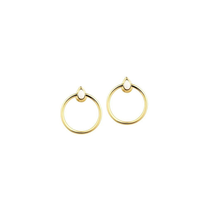 Orbit Infinity Drop Gold Plated Hoops