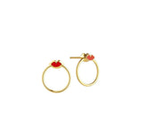 Orbit Infinity Lips Gold Plated Earrings