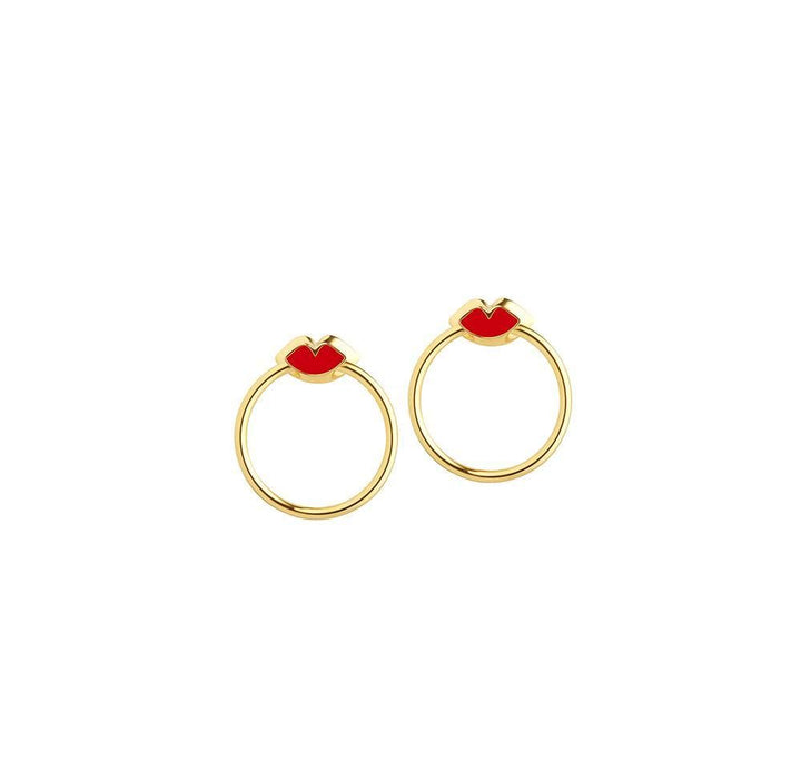 Orbit Infinity Lippen goldplattierte Ohrringe