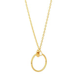 Orbit Infinity Drop Gold Plated Necklace