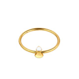 Orbit Infinity Drop Gold Plated Ring