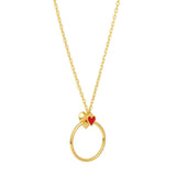 Orbit Infinity Heart Gold Plated Necklace