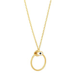 Orbit Infinity Iris Gold Plated Necklace
